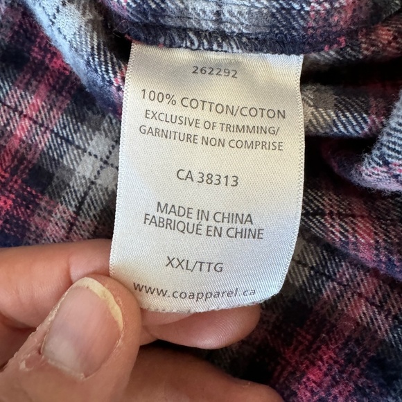 Blue Harbor Men's Red Plaid Cotton Flannel Button Up Shirt Long Sleeves Size XXL - Picture 8 of 14